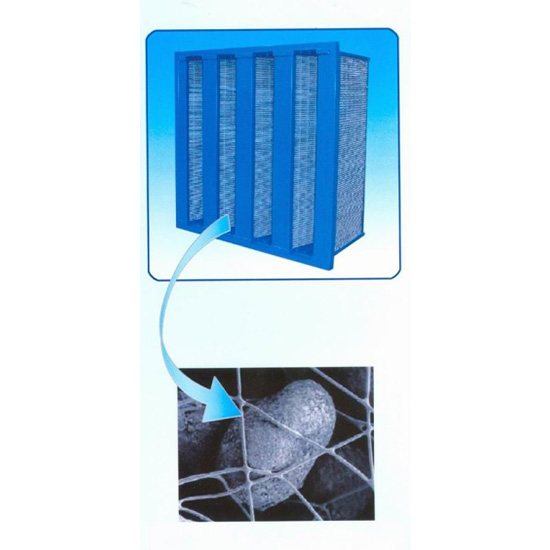 V-bank Mini-pleat Activated Carbon Filter